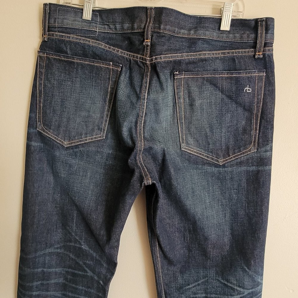 Rag & Bone Slim Straight Blue Jeans